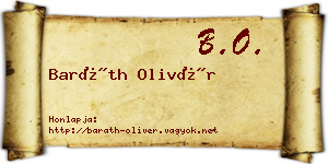 Baráth Olivér névjegykártya