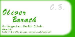 oliver barath business card